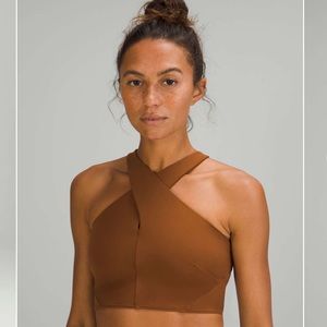 Lululemon Nulu Wrap Front Long Line Bra Brown Size 8 Great condition